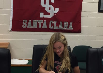 Santa Clara signee on college signing day